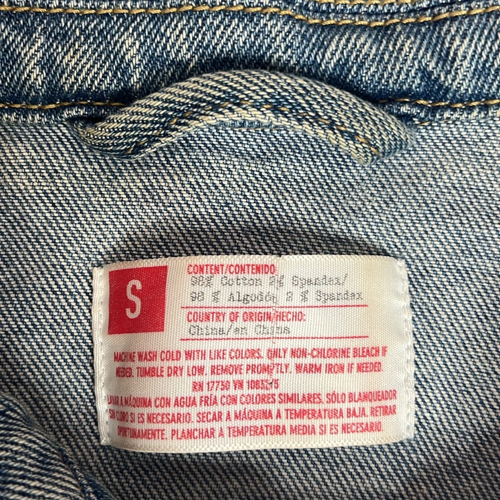 Target Pride Collection Rainbow Detailed Denim Vest Size Small - Picture 4 of 8